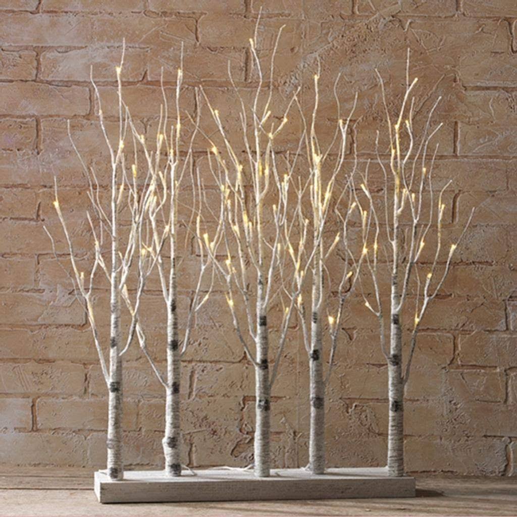Raz Lighted Birch Tree Forest, 30x22