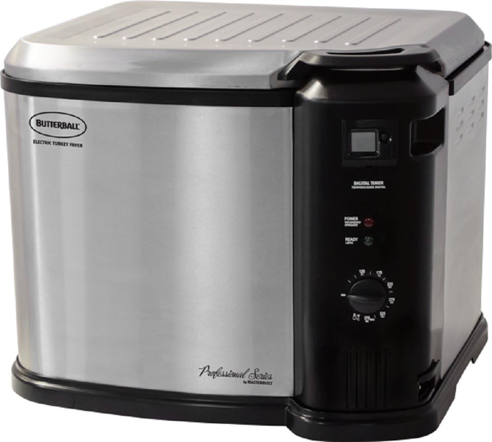 Masterbuilt Butterball XXL Digital Indoor Electric Turkey Fryer (Largest Capacity, Newest Model) (Stainless Steel)