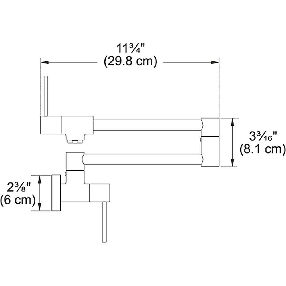 Franke PF4400 Pescara Wall Mounted Pot Filler in Chrome