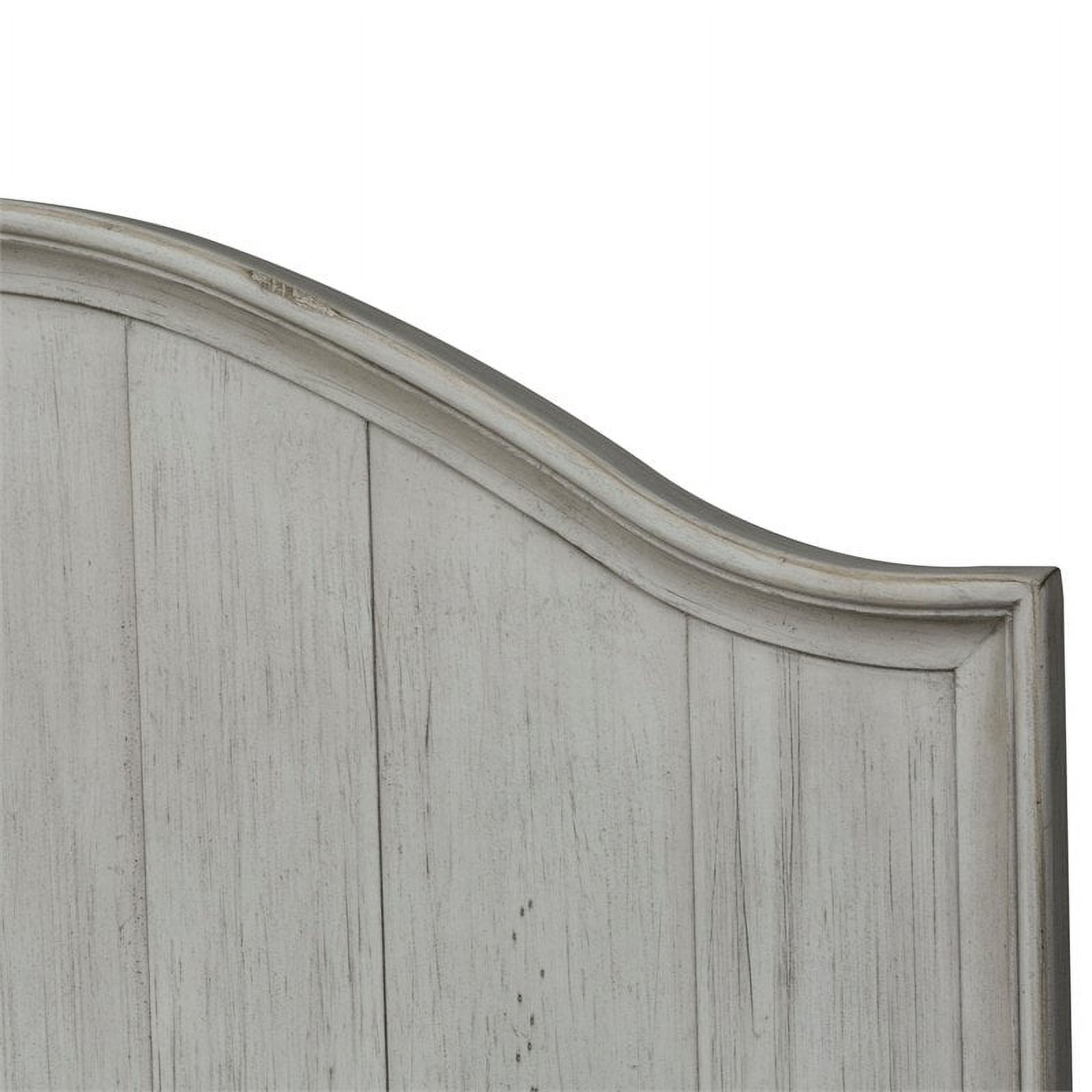 Farmhouse Reimagined White King Panel Headboard Engineered Wood