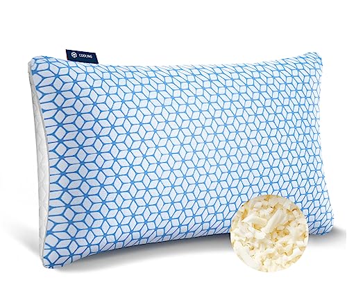 Shredded Memory Foam Pillows King Size Set of 2, Cooling Pillow Firm and Soft Adjustable for Side Back Stomach Sleepers