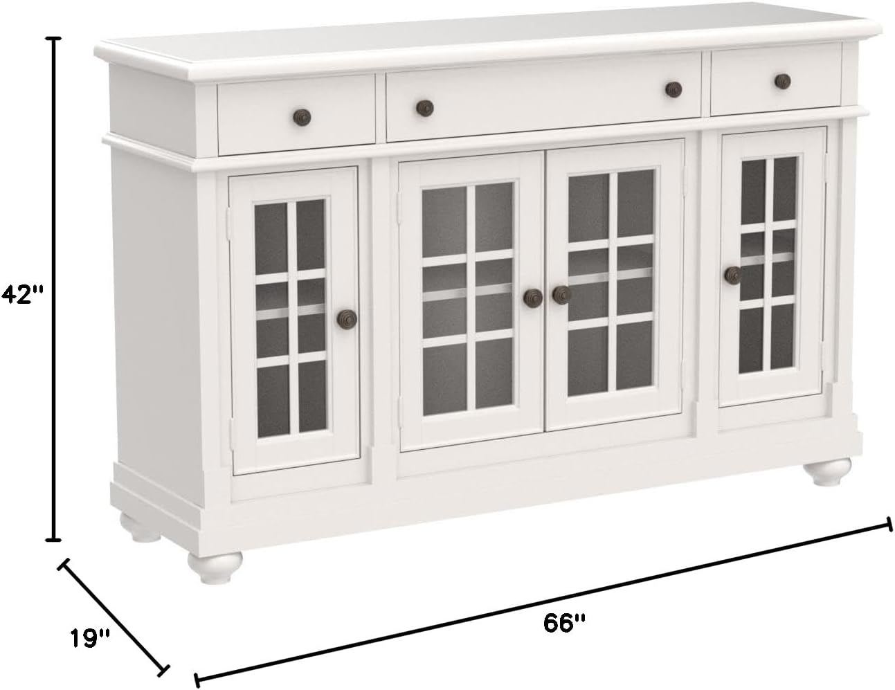 Liberty Furniture Industries Harbor View II Dining Buffet, W66 x D19 x H42, Linen Finish