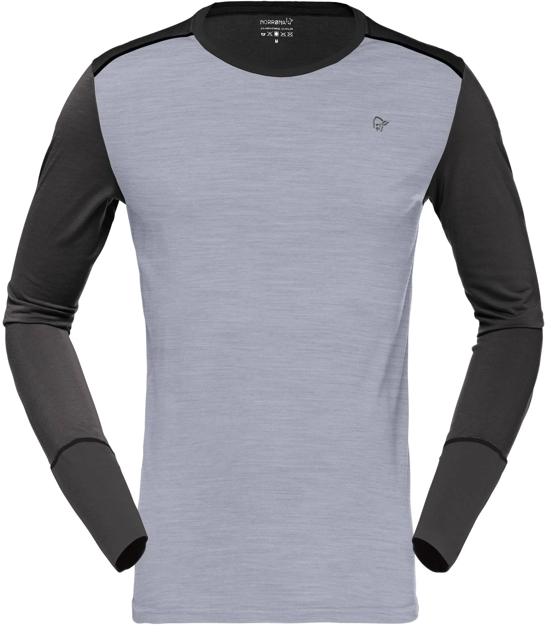 Norrona Men&s Wool Round Neck Baselayer - Small - Mid Grey