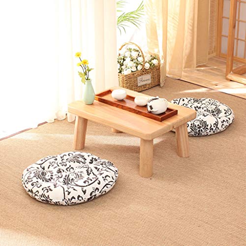 Japanese Style Small Table Balcony Small Coffee Table Solid Wood Low Table Living Room Small Table Mini Table Laptop Table Wooden Stool (Color : Brown, Size : 35x50x21cm) (Wood Col