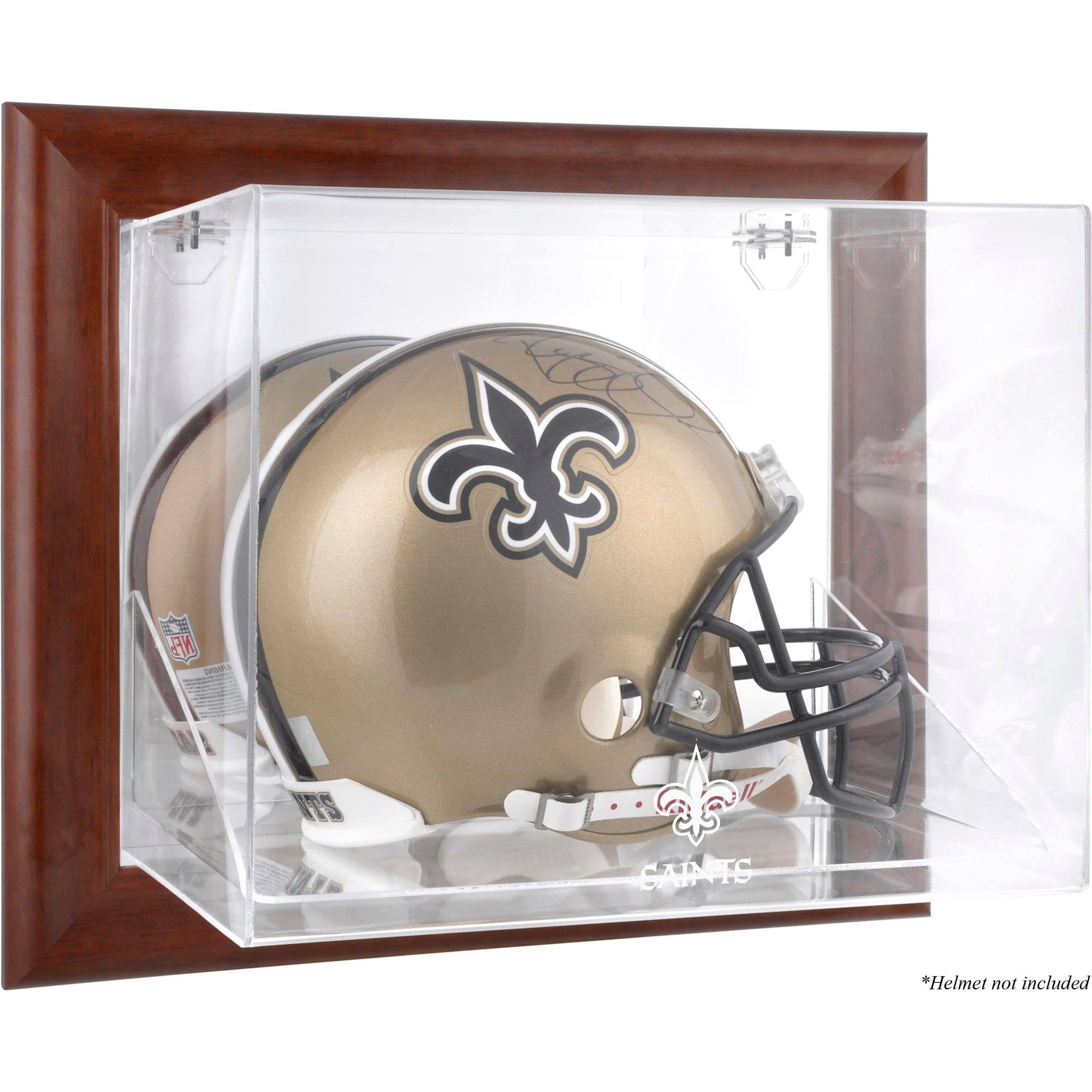 Mounted Memories NFL Wall Mounted Logo Helmet CASE; New Orleans Saints