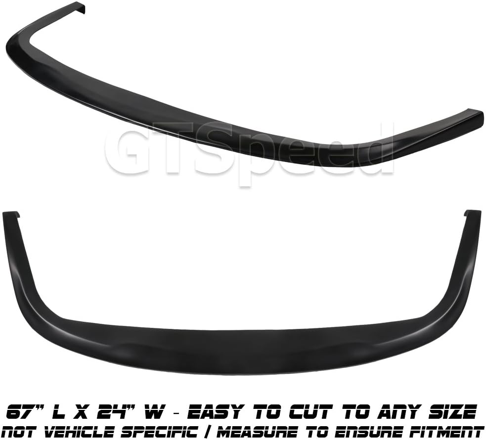 [GT-Speed] Compatible/Replacement for CS Style PU Front Bumper Lip Under Panel Flat Splitter, 1997-2004 Chevrolet Chevy Corvette C5 Pack of 2