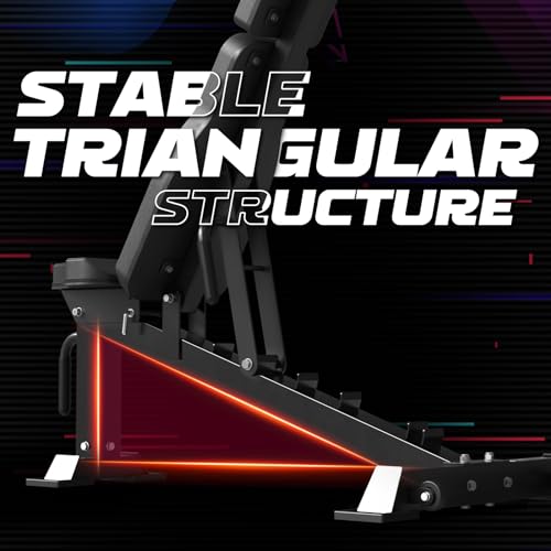 Mikolo Smith Machine Home Gym, 2200lbs Squat Rack with LAT-Pull Down System & Cable Crossover Machine, Training Equipment with Adjustable Weight Bench