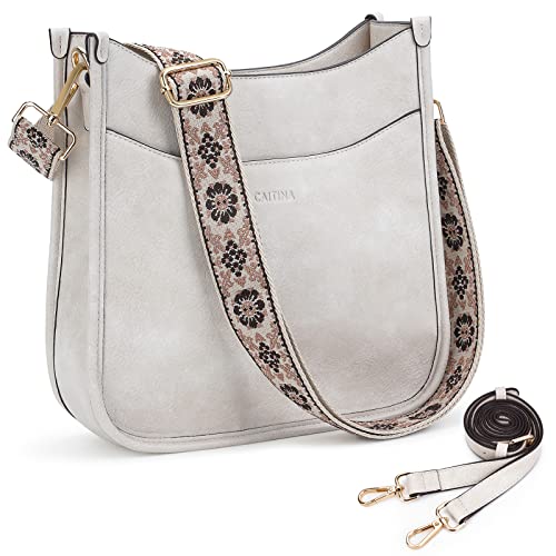 Women's Shoulder Handbags Fashion Vegan Leather Crossbody Bag Shoulder Purse For Ladies with 2PCS Adjustable Strap