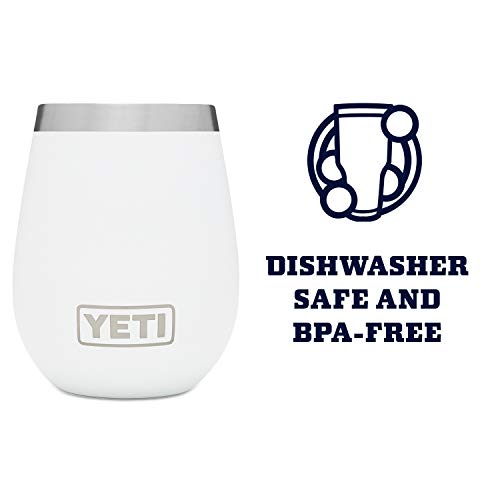 YETI Rambler 10 oz Wine Tumbler, Vacuum Insulated, Stainless Steel with MagSlider Lid, Navy