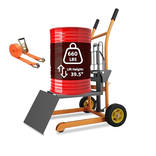 Hydraulic Material Lift Pallet Truck 450 lbs Manual Winch Stacker 36