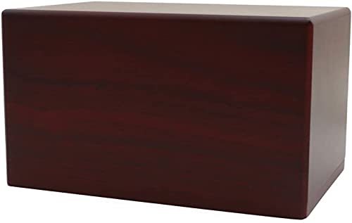 Near & Dear Pet Memorials MDF Box Pet Urn, 125 Cubic Inch, Cherry Finish