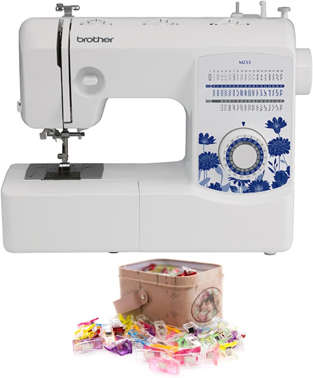 Brother MZ53 Mechanical Sewing Machine with 53 Built-in Stitches, Refurbished (Renewed)