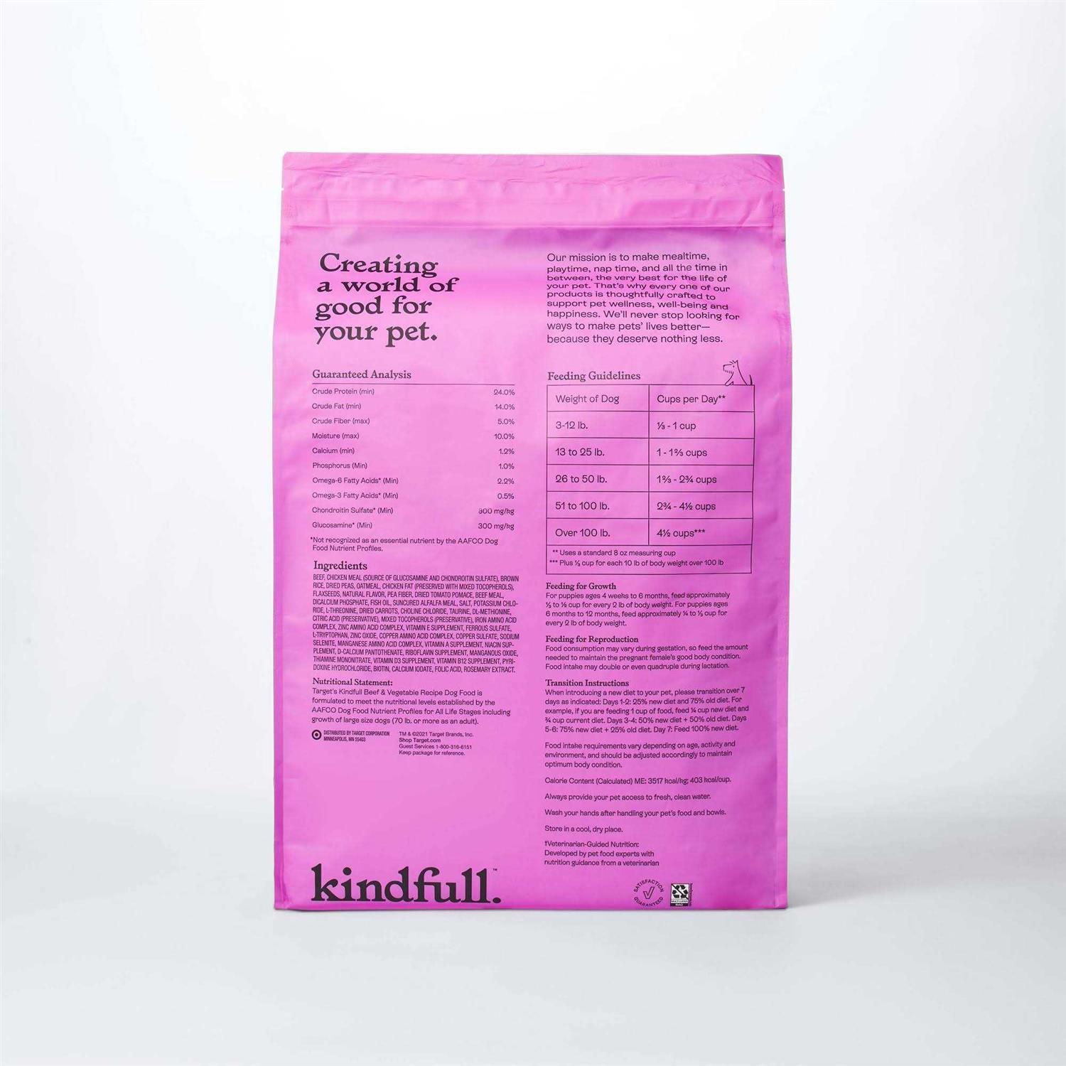 Kindfull Beef and Vegetable Recipe Dry Dog Food - Pet Supplies online store