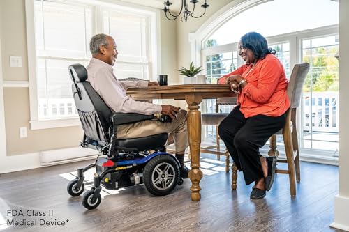 Pride Jazzy Elite HD Power Wheelchair, 450 Lbs. Weight Capacity, with 5-Year Extended Warr (Red, 22