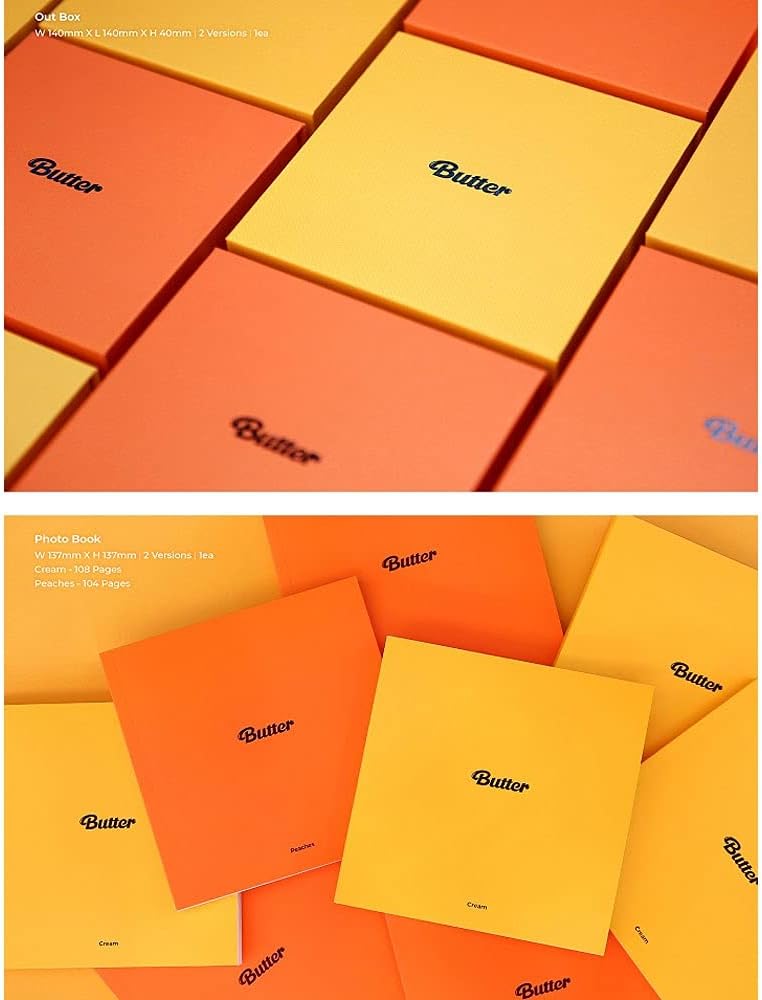 Big Hit Entertainment BTS - Butter Album+Extra Photocards Set (Cream+Peaches ver. Set) KTMMD1083