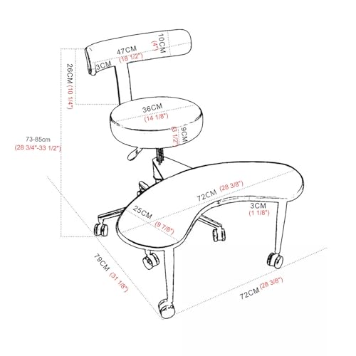 ADHD Office Chairs for Adults Cross Legged, Foot Rest Cross Legged Kneeling Chair for Yoga Lovers, Adjustable Ergonomic Chairs Stool for Short People(Blue)