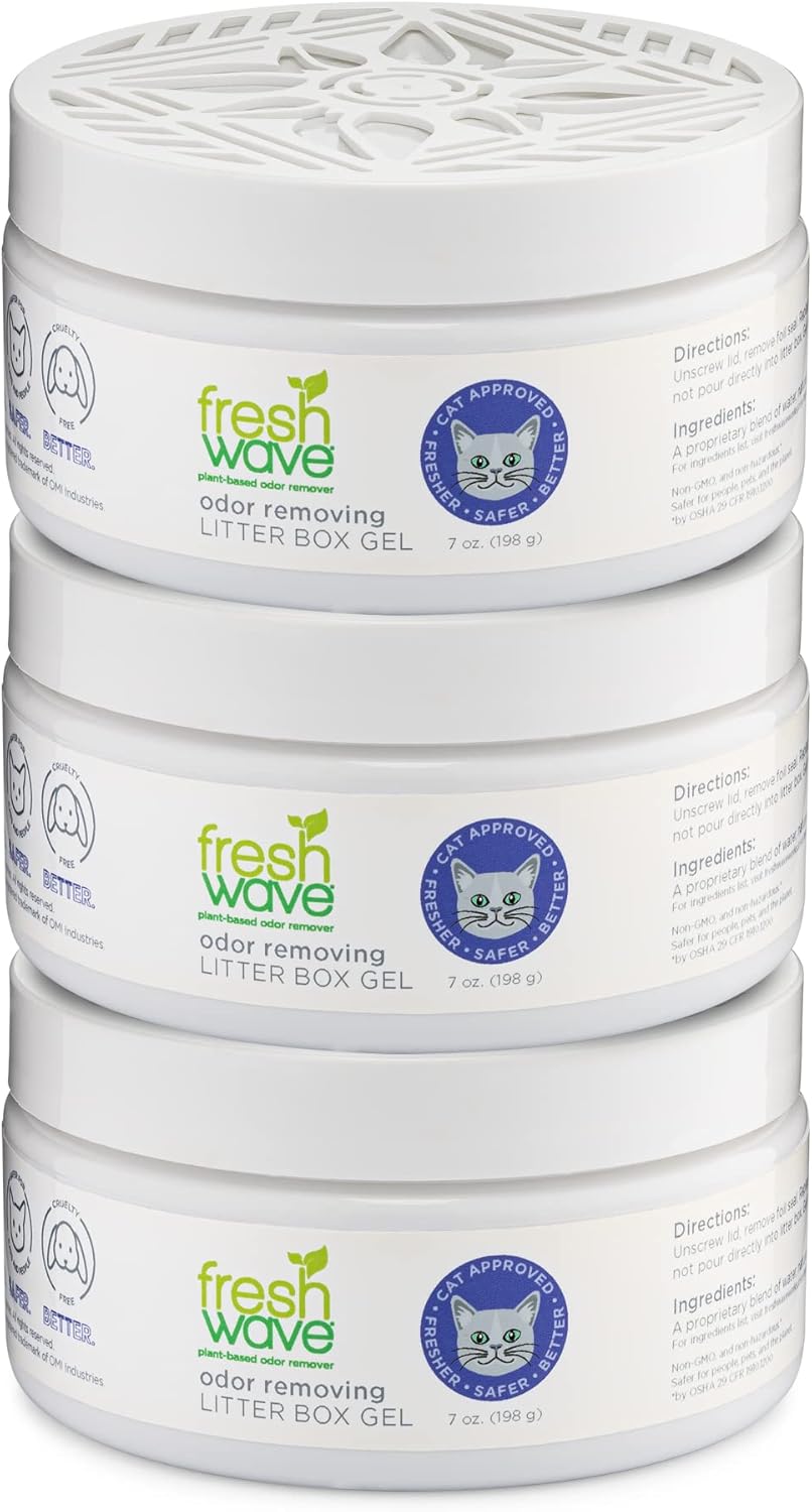 Fresh Wave Odor Removing Litter Box Gels (3) 7 oz. Gels