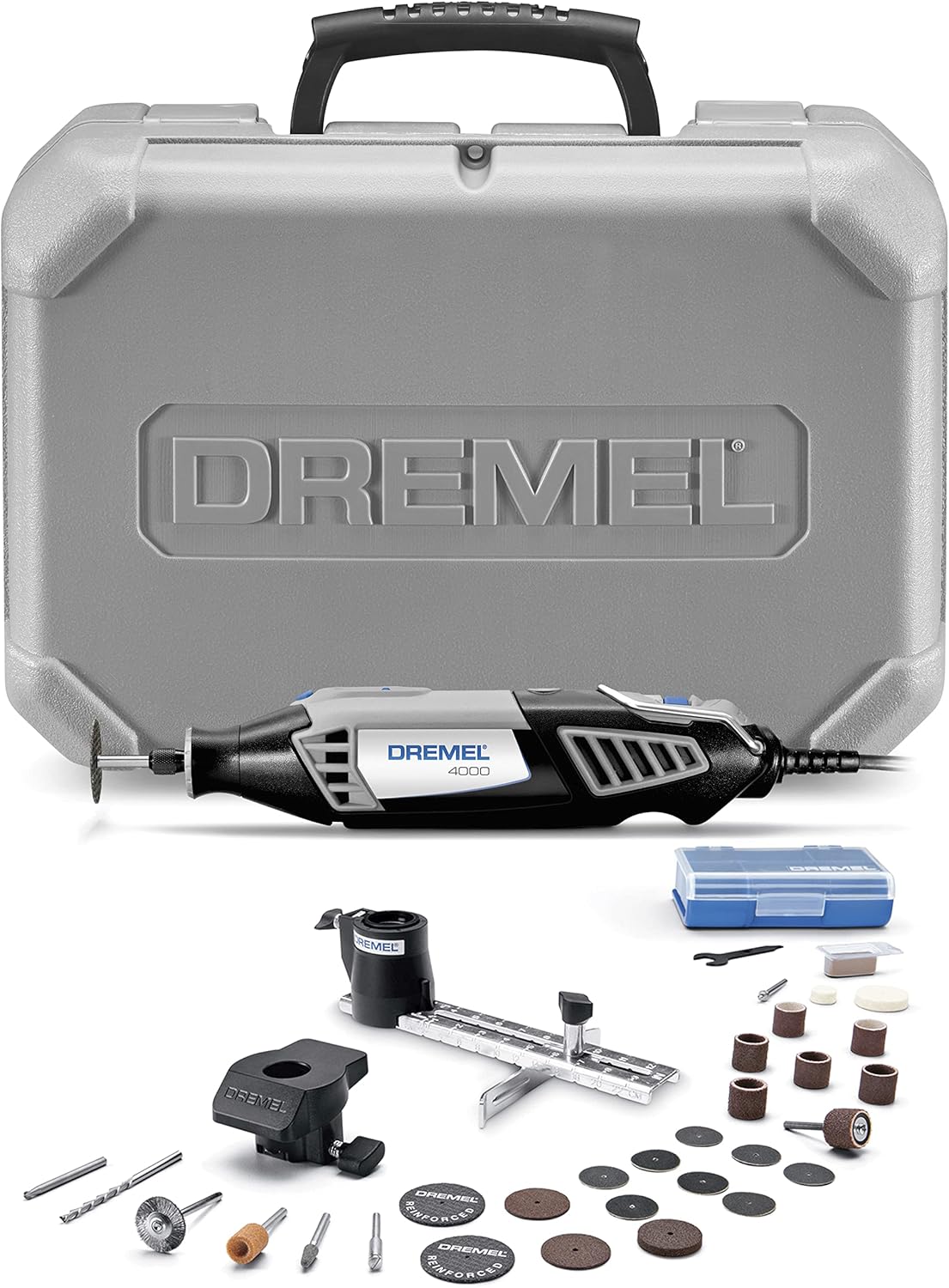 Dremel 4000-2/30 High Performance Rotary Tool Kit- 2 Attachments & 30 Accessories- Grinder, Sander, Engraver- Perfect for Routing, Black, Full Size, 32 Piece Kit Pack of 2