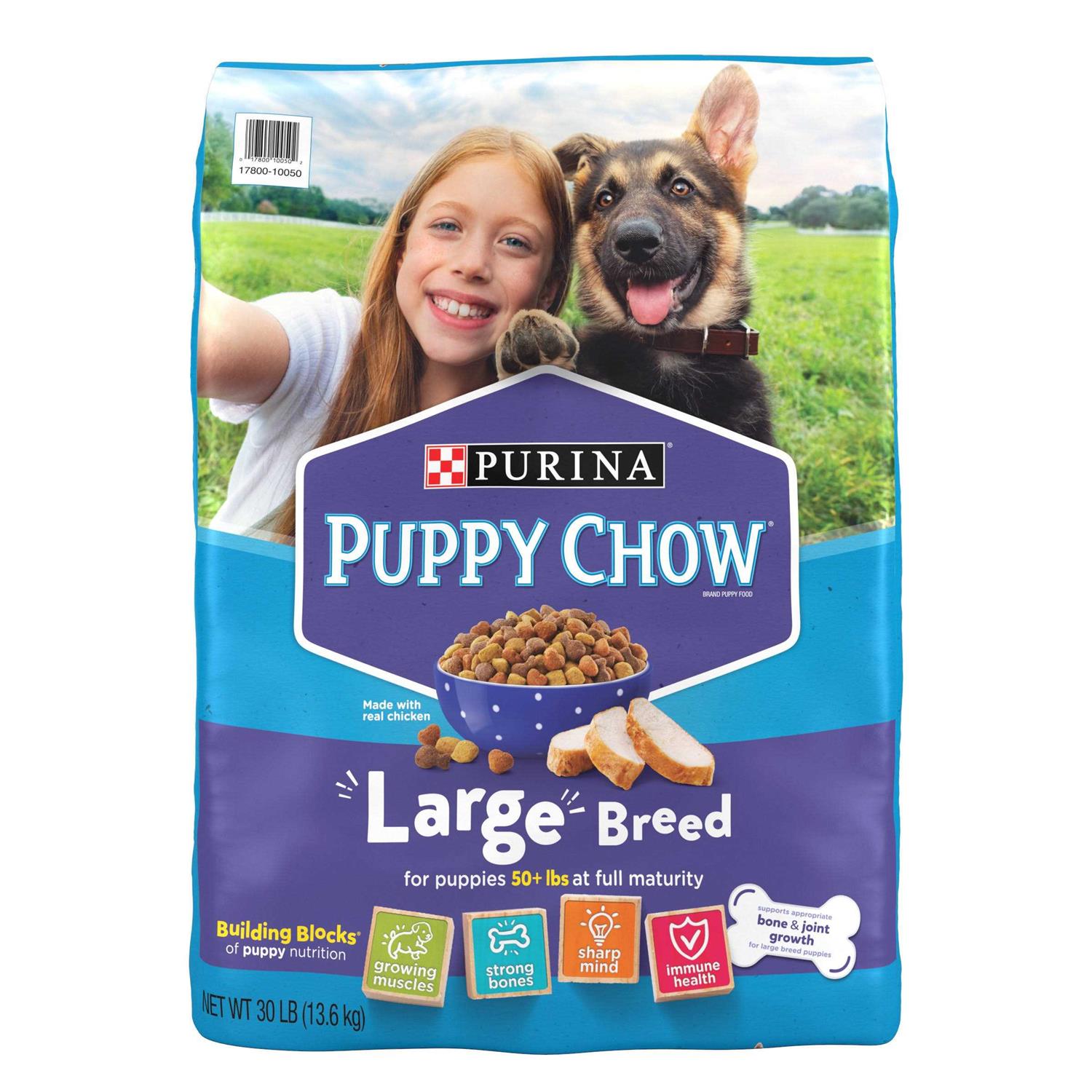 Purina Puppy Chow High Protein Large Breed Dry Puppy Food with Real Chicken - Pet Supplies online store