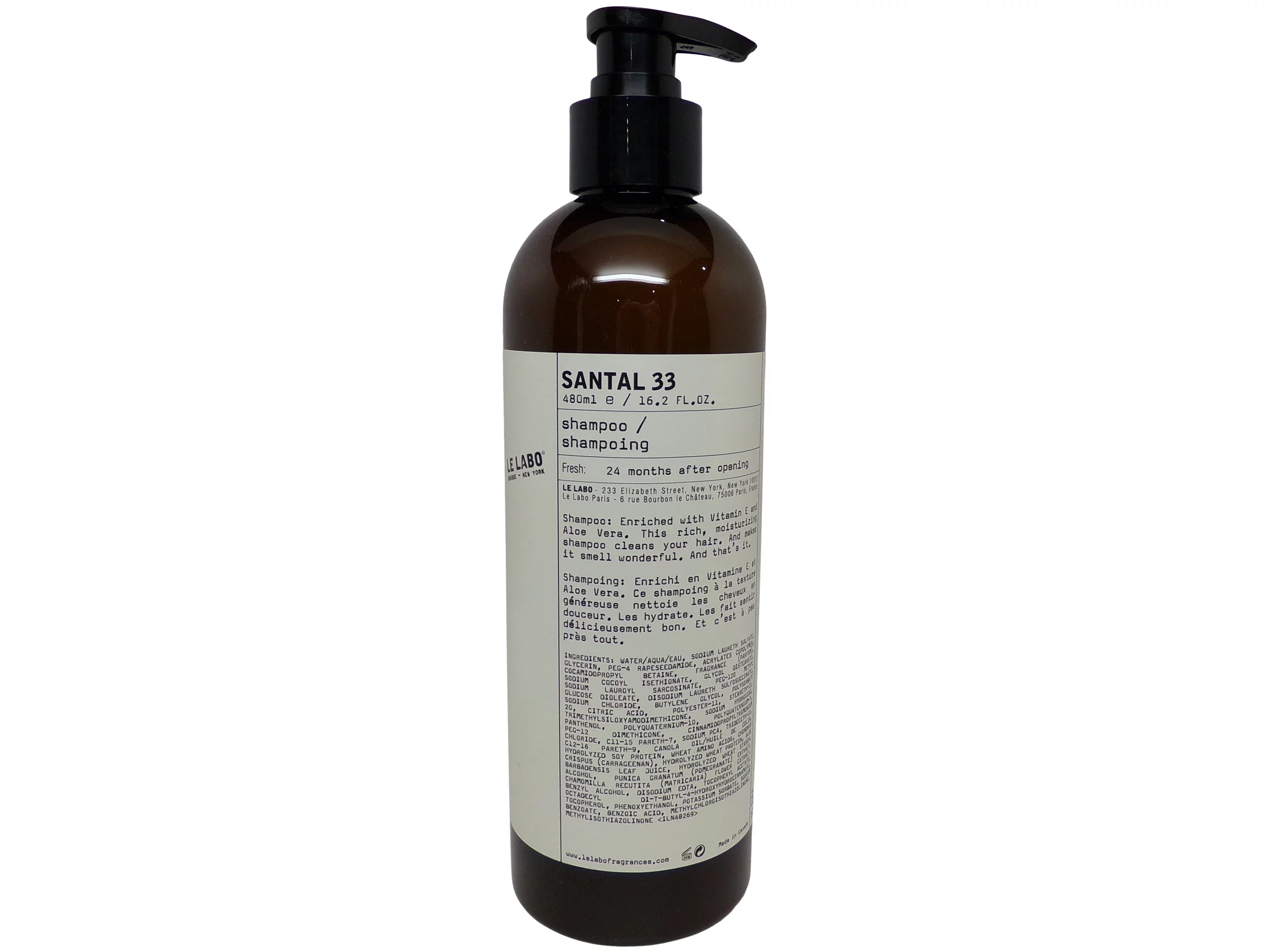 Le Labo Santal 33 Shampoo 16.2oz Pump Bottle