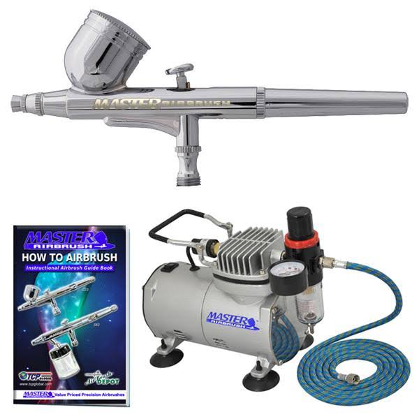 Multi-Purpose .3 Dual-Action Airbrush Kit Air Compressor Hobby Cake Tattoo Paint