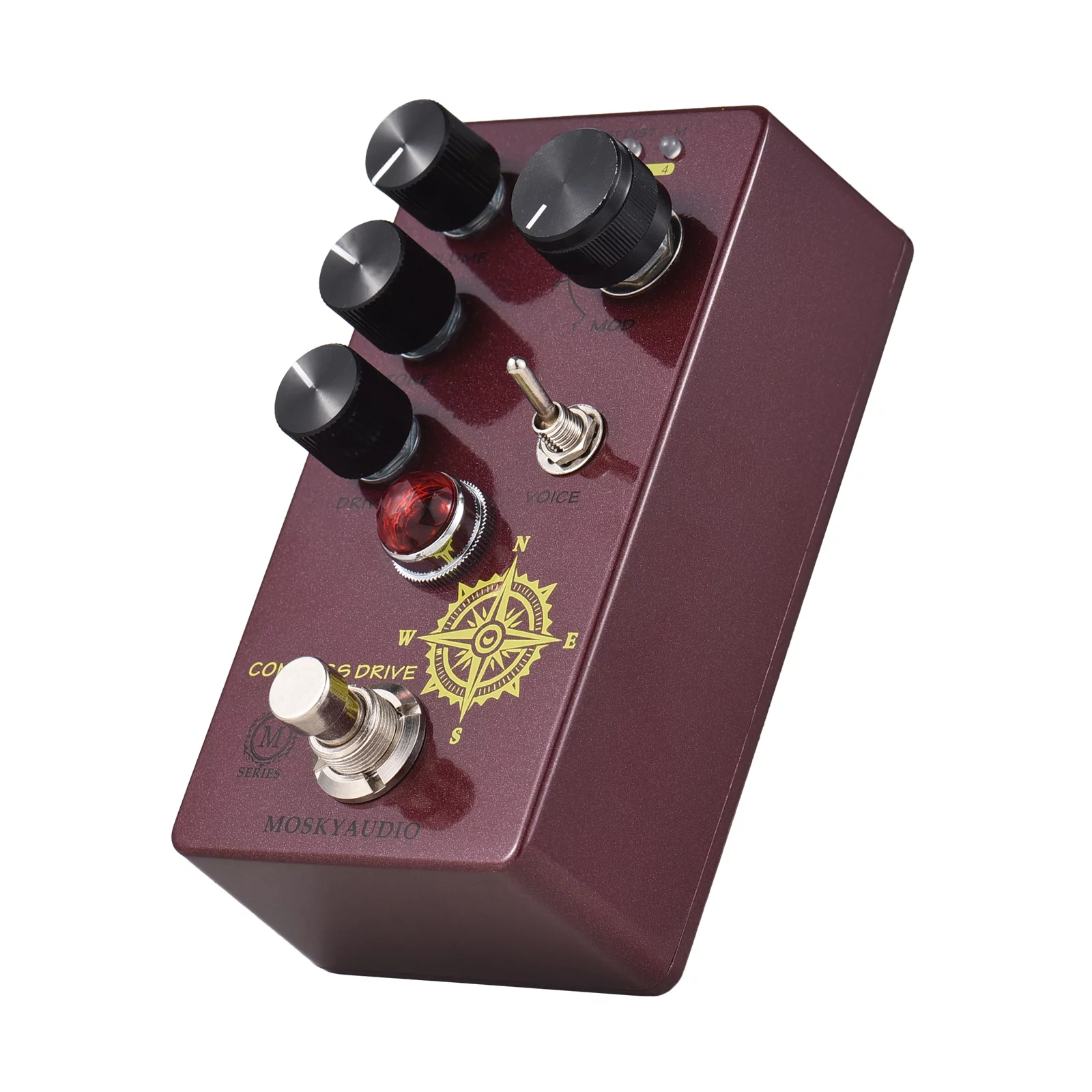 MOSKYAudio Overdrive Guitar Effect Pedal - Compact Portable Digital Effector for Electric Guitar - COMPASS DRIVE