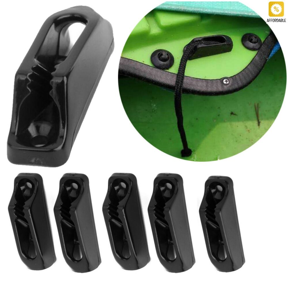 6Pcs Cordlock Nylon Self-Lock Rope for Kayak Canoe Rudder Skeg Control Jam Cleat New