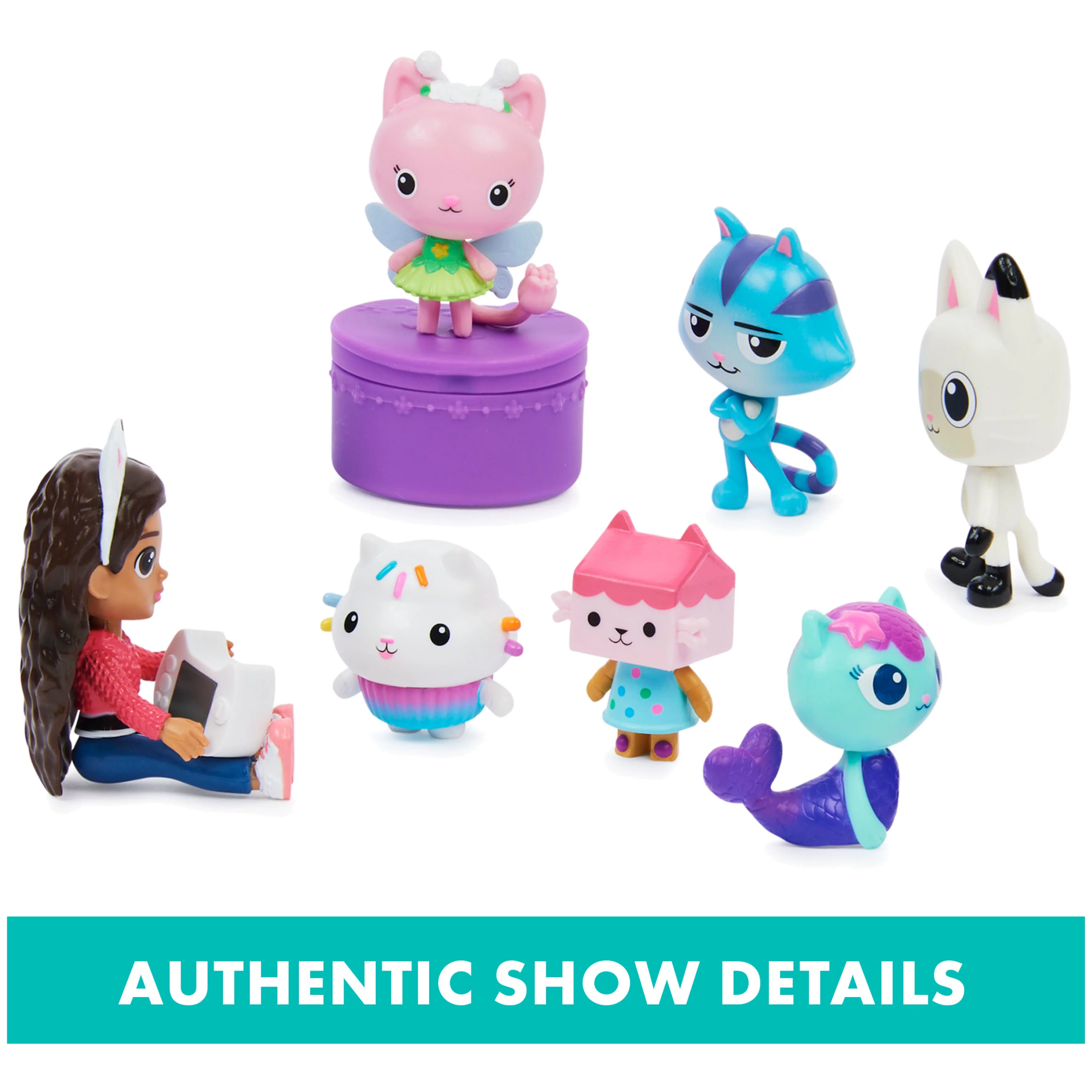 Gabby’s Dollhouse, Deluxe Gift Set with 7 Toy Doll Figures Ages 3 and up