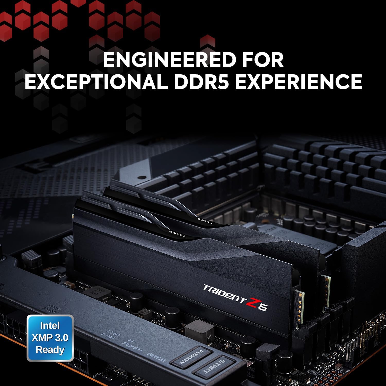 G.SKILL Trident Z5 Series (Intel XMP 3.0) DDR5 RAM 64GB (2x32GB) 6000MT/s CL32-38-38-96 1.40V Desktop Computer Memory UDIMM - Matte Black (F5-6000J3238G32GX2-TZ5K)