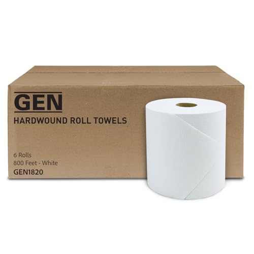 GEN 1820 Hardwound Roll Towels, White, 8