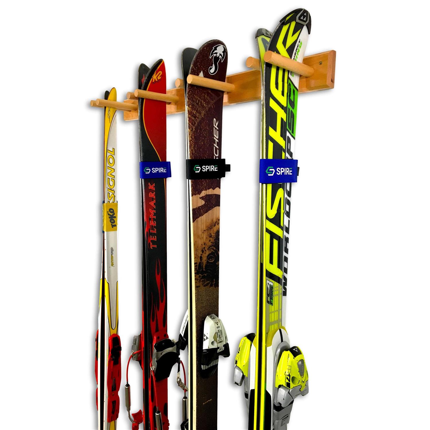 StoreYourBoard Timber Ski Wall Rack 4 Pairs of Skis - Sports Supplies Online Store