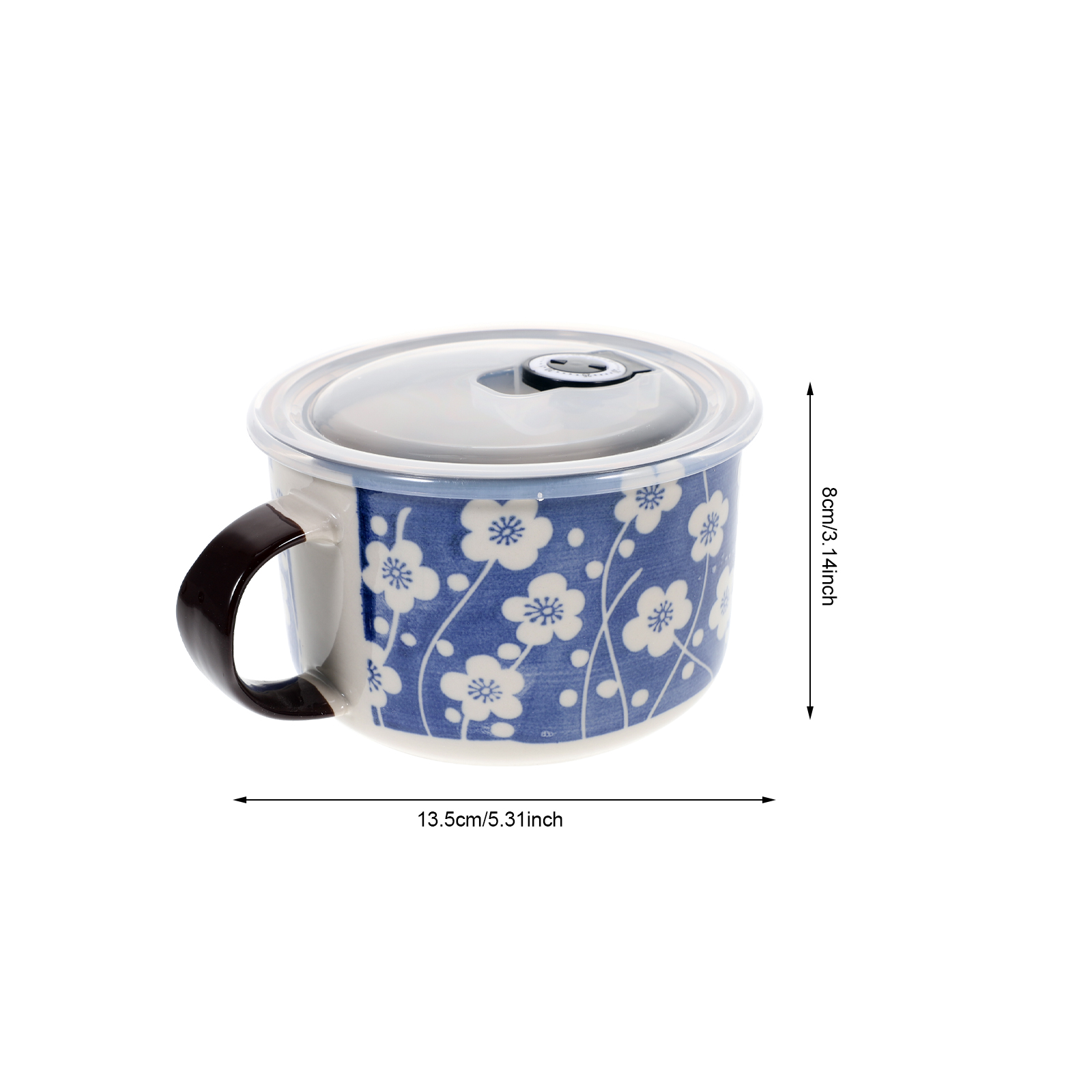 1 Set of Ceramic Instant Noodle Bowl Ramen Bowl Japanese Style Noodle Bowl Food Serving Bowl with Lid