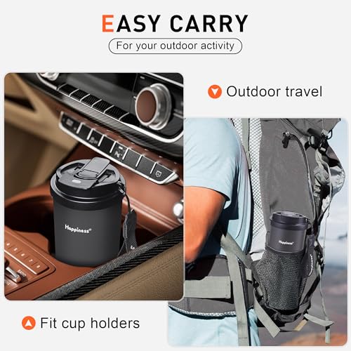 Happiness Self-Heating Travel Mug 20oz,Smart Rechargeable Electric Temperature Control Heated Coffee Cup