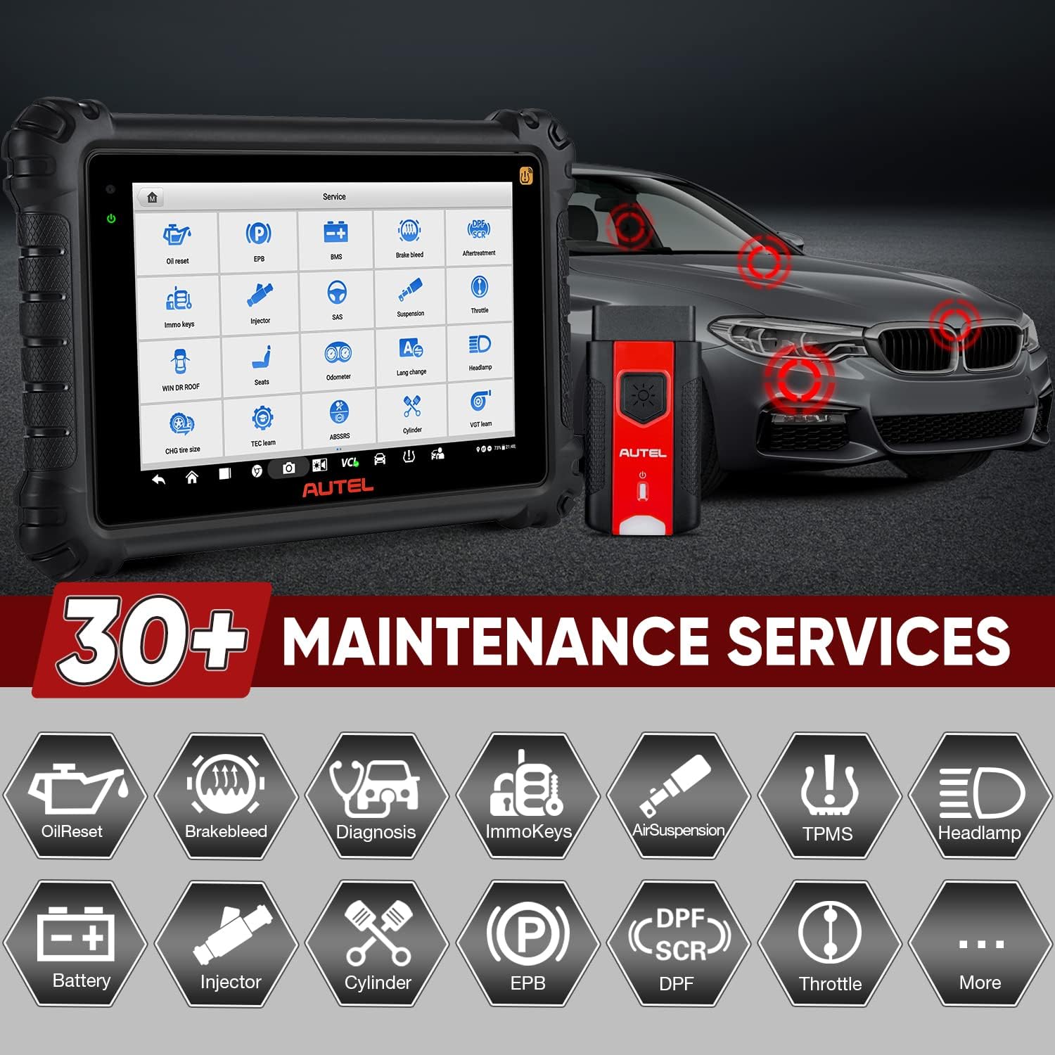 Autel MaxiSYS MS906 Pro-TS Diagnostics Scanner Tool: Upgrade of MS906TS/ MS906BT/ MK906BT/ MS906, OE All Systems Diagnostics & Complete TPMS Function, Key Coding, Bi-Directional Control, 31+ Services