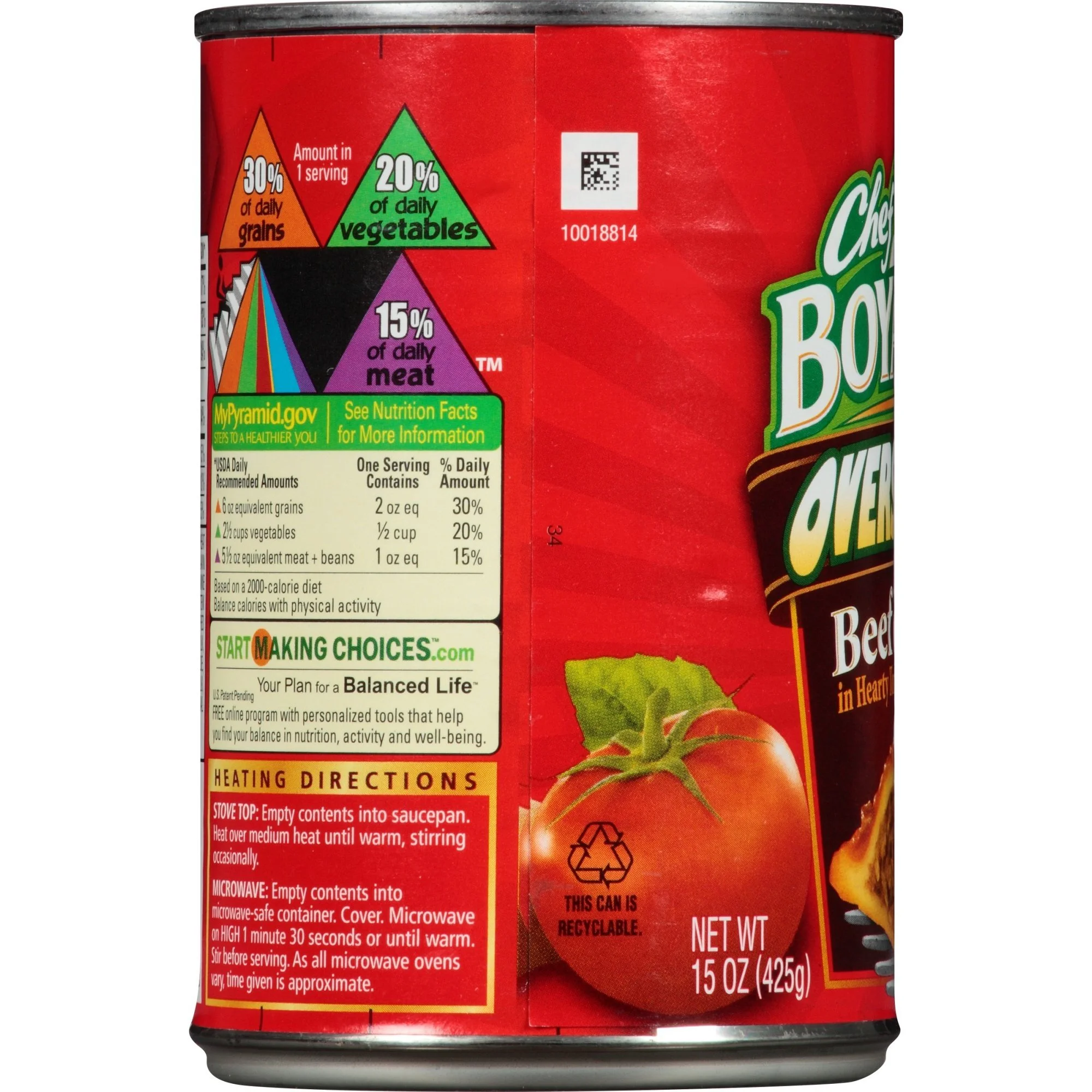 Chef Boyardee Overstuffed Beef Ravioli, 15 Oz (Pack Of 4)