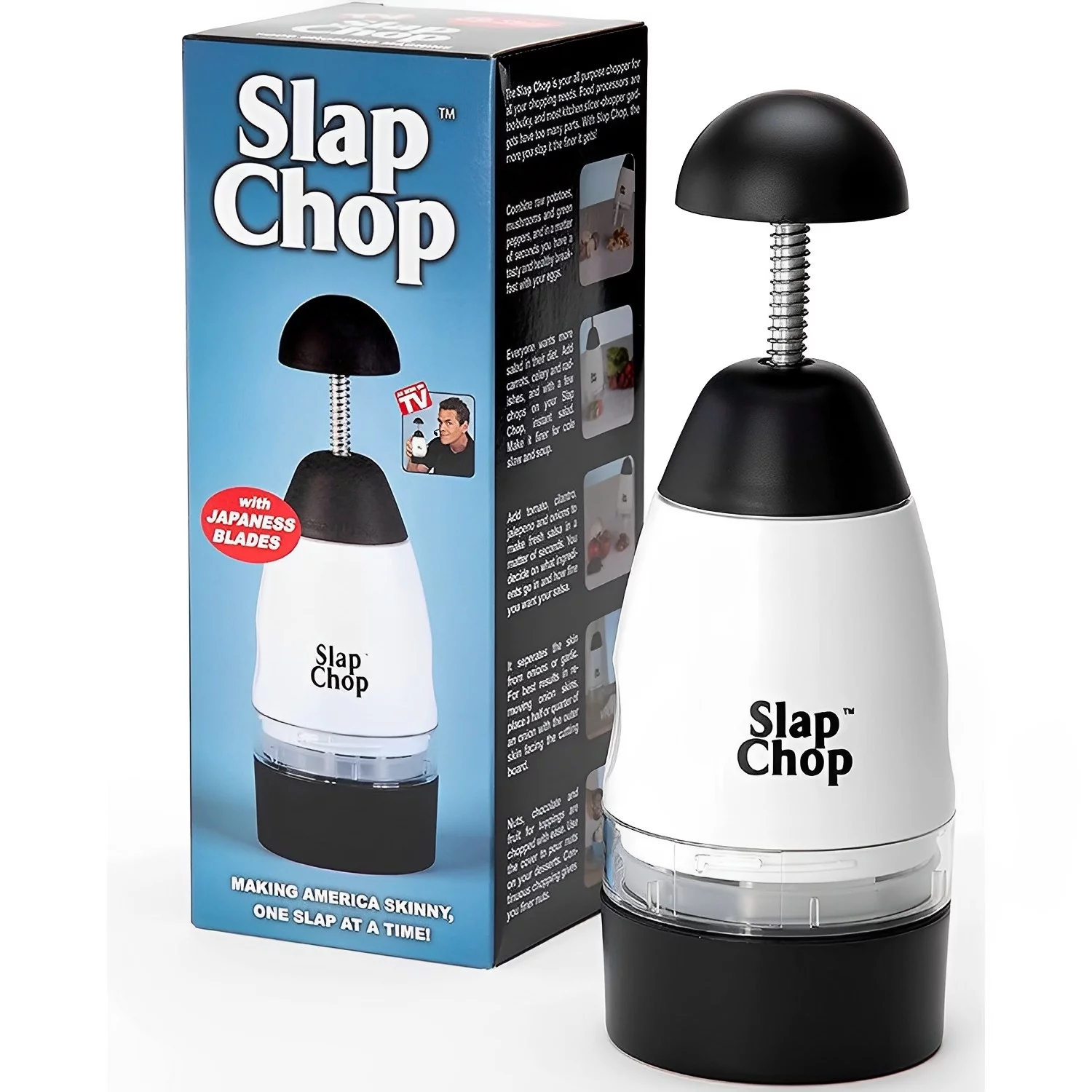Original Slap Chop Slicer with Japanese Blades, Vegetable Chopper Gadget, Small Chopper for Salads, Kitchen Accessory