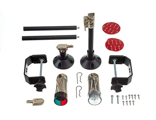 attwood 14190-7 Water-Resistant Portable Clamp-On LED Light Kit with Marine Gray Finish