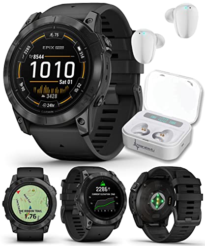 Wearable4U - Garmin Epix Pro Gen 2 Sapphire: Titanium 42 mm Smartwatch|AMOLED Up to 10 Days Battery Life, Multisport & Outdoor GPS Watch w/Flashlights & Gift Bundle