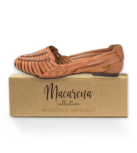 Macarena Collection Womens Shoes Leather Sandals for Women | Huarache Handmade Mexican Sandals | Comfortable & Stylish Womens Sandals 2167