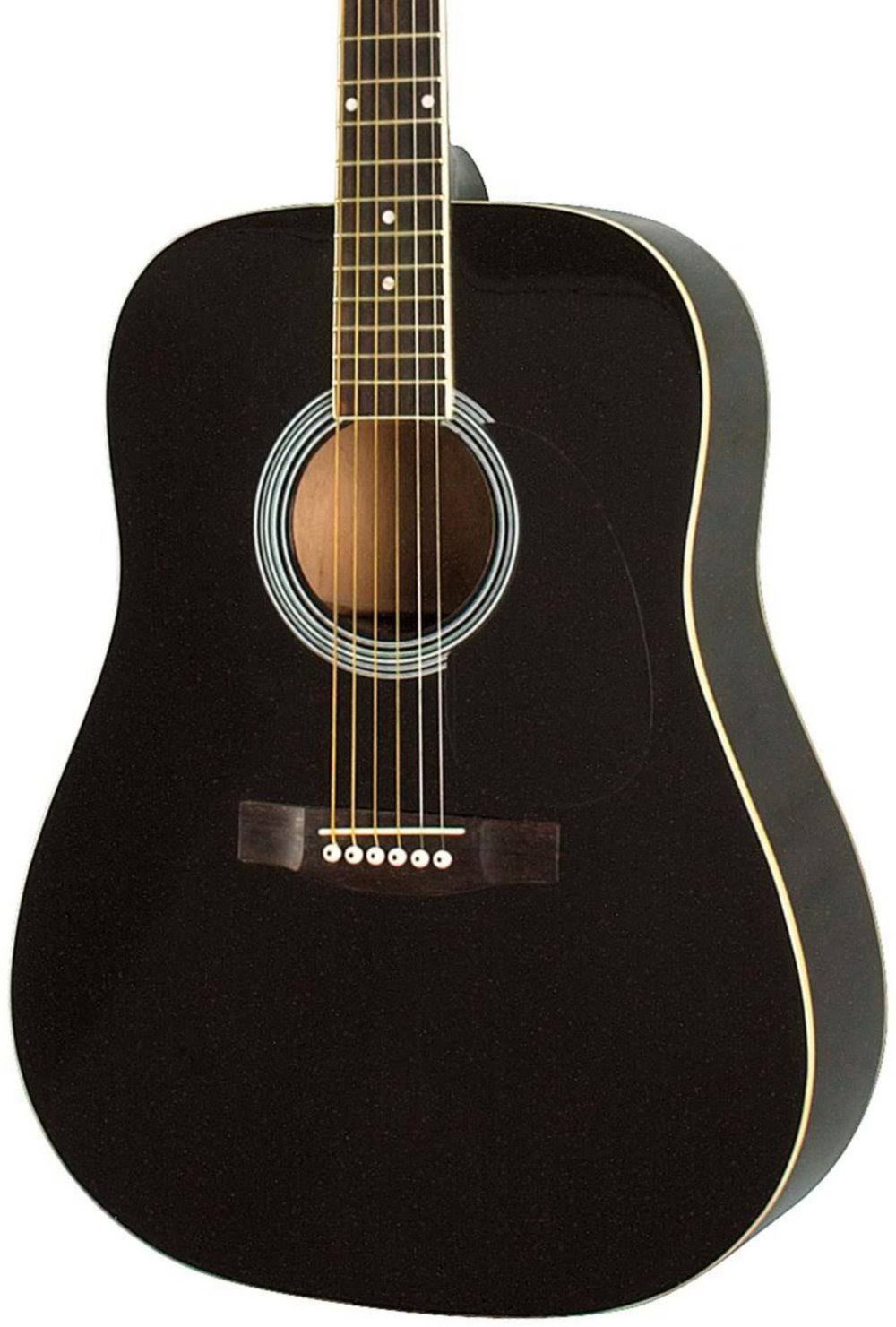Rogue RA-100D Dreadnought Acoustic Guitar - Black