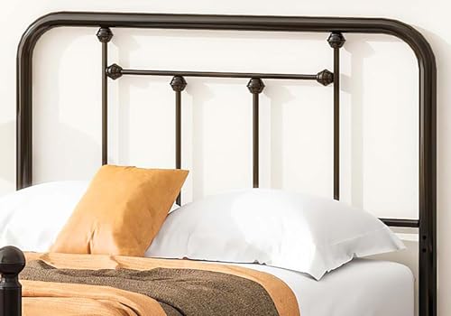 Metal Headboard Twin Size Headboard Black Metal Construction, Adjustable Height, Rustic Farmhouse Style, Effortless Assembly, Steel Headboard for Bedroom