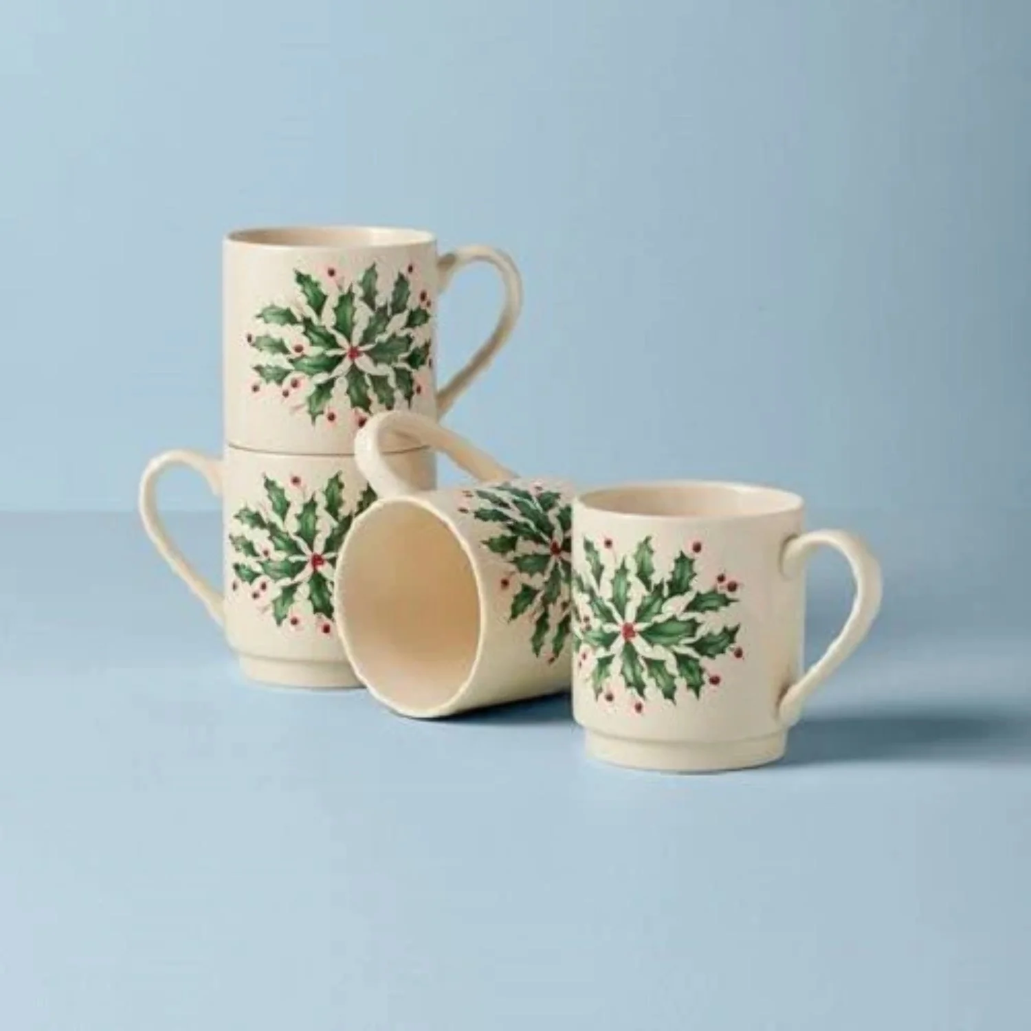 Lenox Holiday Stackable Mugs, Set of 4