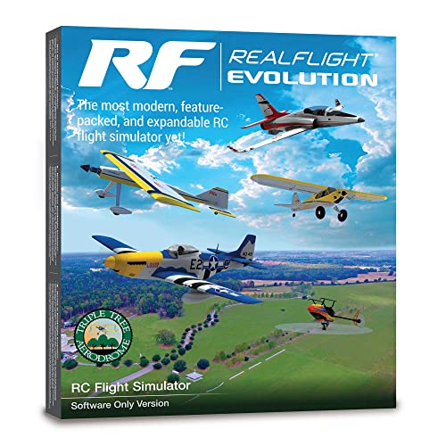 REALFLIGHT Evolution RC Flight Simulator Software Only RFL2001 Air/Heli Simulators Compatible with VR headsets Online Multiplayer Options