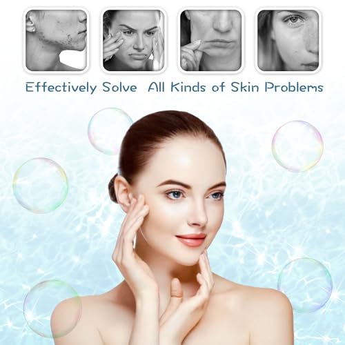 HXDZFX LED FACIAL LIGHT THERAPY MASK-Led Face Mask Light Therapy, 7 Led Light Therapy Facial Skin Care Mask - Blue & Red Light for Acne Photon Mask - Skin Care Mask for Face and Neck.White