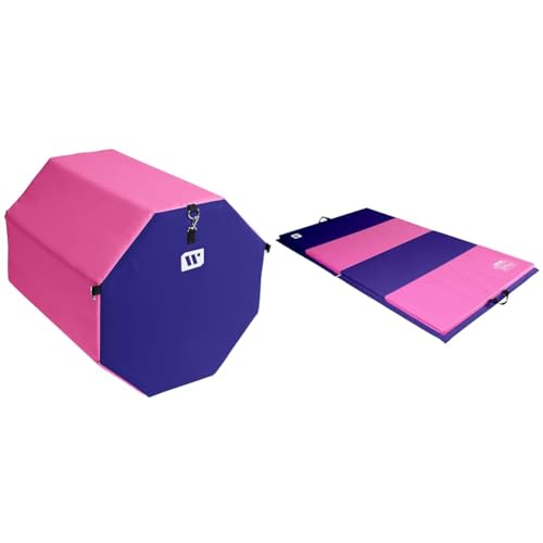 We Sell Mats 30in Octagon Gymnastics Mat, 4ftx8ftx2in Exercise Mat, Gymnastics Skill Shape Tumbling Trainer