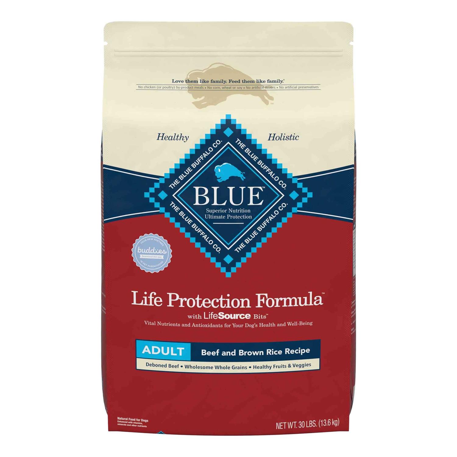 Blue Buffalo Life Protection Formula Beef & Brown Rice Adult Dry Dog Food - Pet Supplies online store