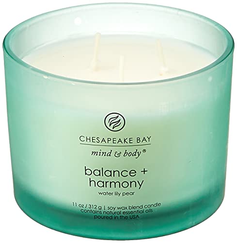 Chesapeake Bay Candle PT40234 Scented Candle, Peace + Tranquility (Cashmere Jasmine), Coffee Table,11 oz, White, Home Décor & Scented Candle, Serenity + Calm (Lavender Thyme), Medium Jar, Home Décor