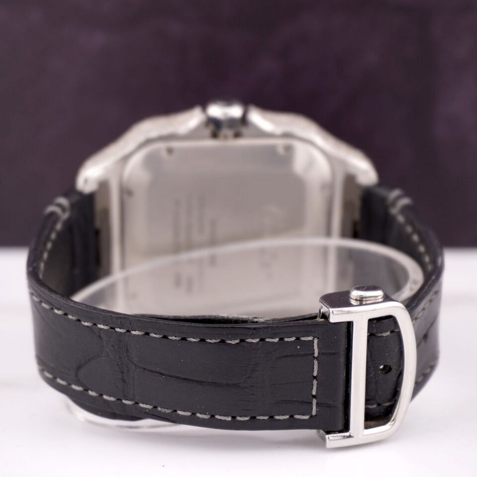 Cartier Santos 43mm Chrono Men's Steel Watch ADLC Iced 9ct Diamonds WSSA0017