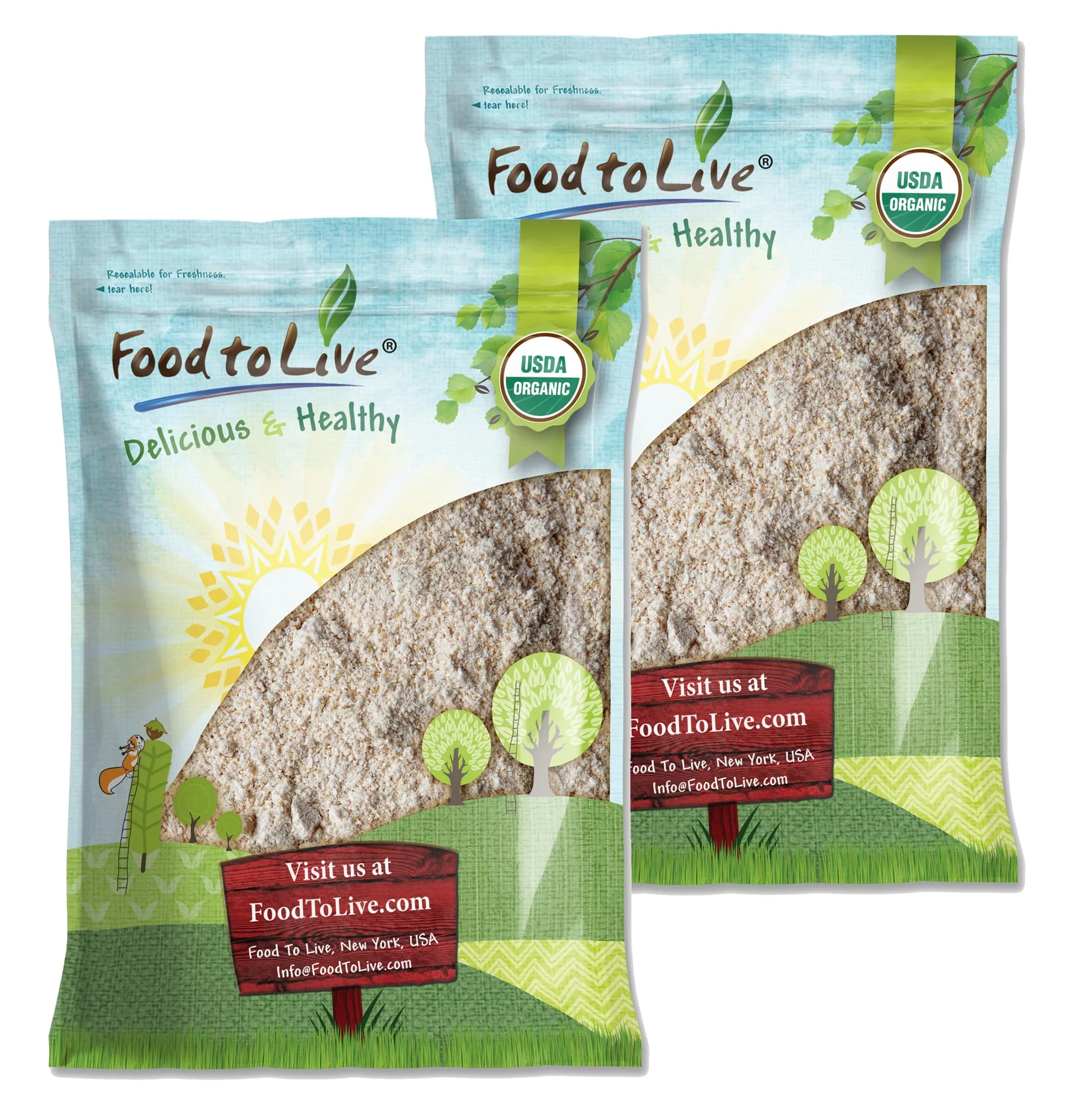 Organic Whole Grain Buckwheat Flour, 25 Pounds &mdash; Non-GMO, Kosher, Raw, Vegan &mdash; by Food to Live
