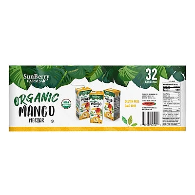 Sunberry Farms Organic Mango Nectar, 32 pk./6.75 oz.